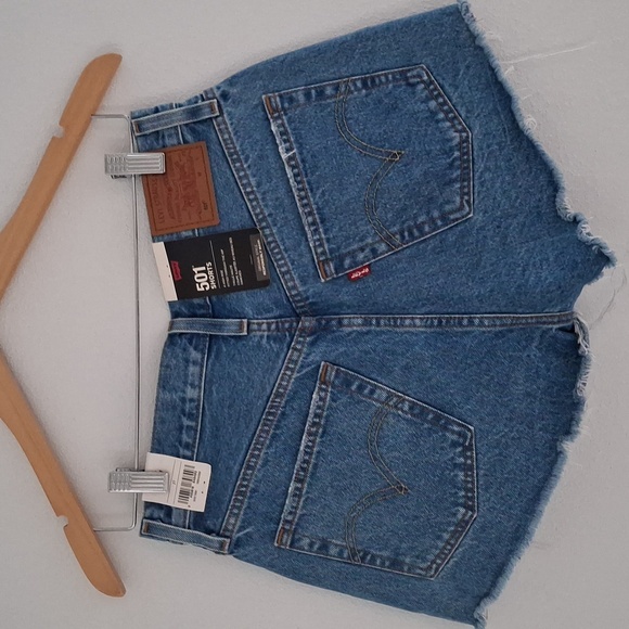 Levi's 501 High Rise Shorts Oxnard Athens Sz 27 Nwt - Picture 6 of 16